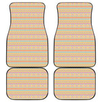 Pastel Aztec Tribal Pattern Print Front and Back Car Floor Mats