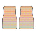 Pastel Aztec Tribal Pattern Print Front Car Floor Mats
