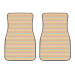 Pastel Aztec Tribal Pattern Print Front Car Floor Mats