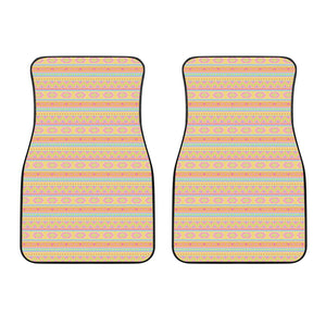 Pastel Aztec Tribal Pattern Print Front Car Floor Mats