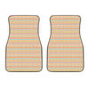 Pastel Aztec Tribal Pattern Print Front Car Floor Mats