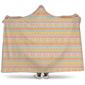Pastel Aztec Tribal Pattern Print Hooded Blanket