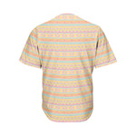 Pastel Aztec Tribal Pattern Print Men's Baseball Jersey