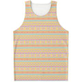 Pastel Aztec Tribal Pattern Print Men's Tank Top