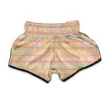 Pastel Aztec Tribal Pattern Print Muay Thai Boxing Shorts