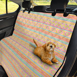 Pastel Aztec Tribal Pattern Print Pet Car Back Seat Cover