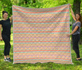 Pastel Aztec Tribal Pattern Print Quilt