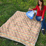 Pastel Aztec Tribal Pattern Print Quilt
