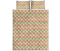 Pastel Aztec Tribal Pattern Print Quilt Bed Set