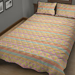 Pastel Aztec Tribal Pattern Print Quilt Bed Set