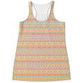 Pastel Aztec Tribal Pattern Print Women's Racerback Tank Top