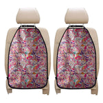 Pastel Bohemian Floral Pattern Print Car Seat Organizers