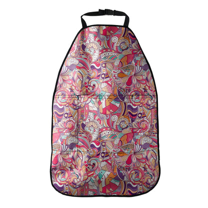 Pastel Bohemian Floral Pattern Print Car Seat Organizers