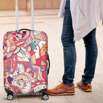 Pastel Bohemian Floral Pattern Print Luggage Cover GearFrost
