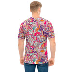 Pastel Bohemian Floral Pattern Print Men's T-Shirt