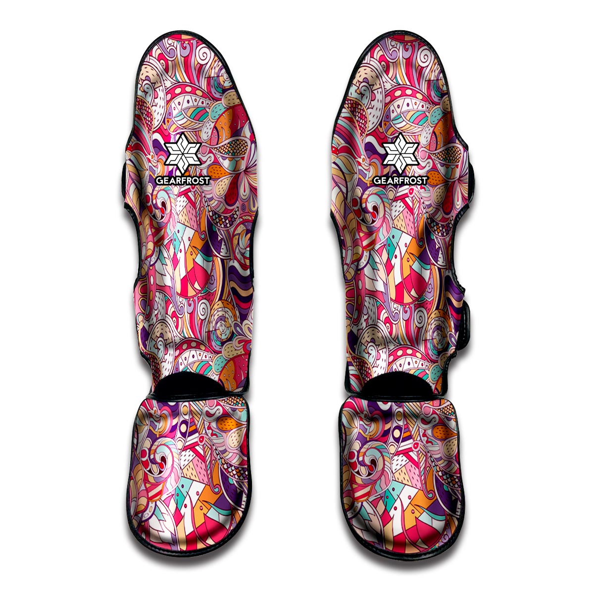 Pastel Bohemian Floral Pattern Print Muay Thai Shin Guard