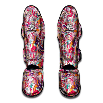 Pastel Bohemian Floral Pattern Print Muay Thai Shin Guard