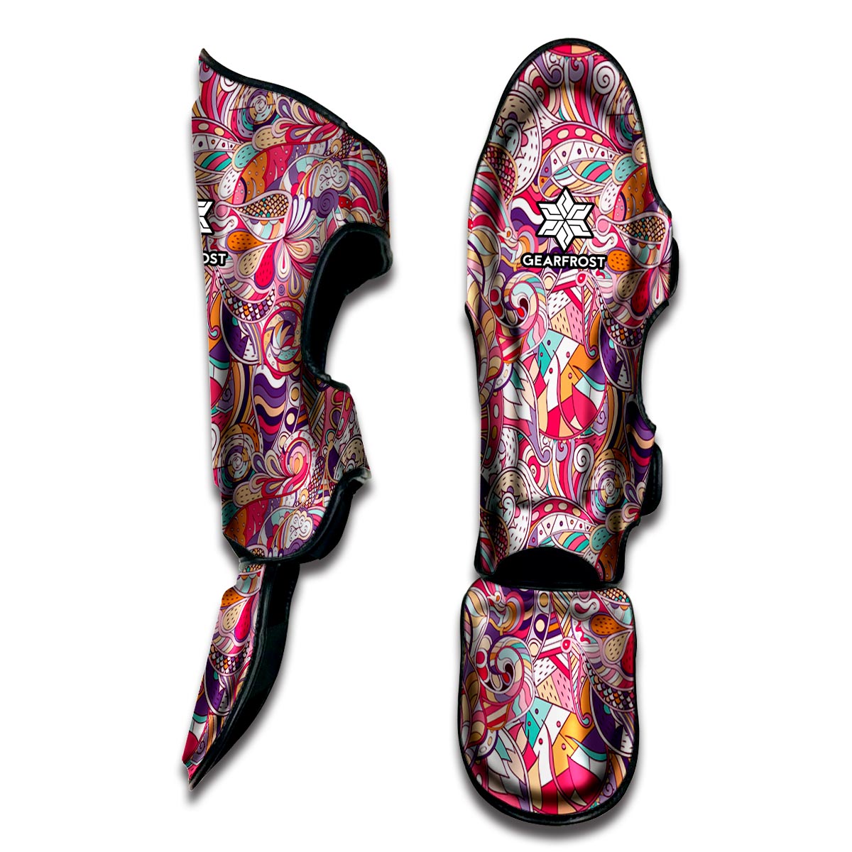 Pastel Bohemian Floral Pattern Print Muay Thai Shin Guard