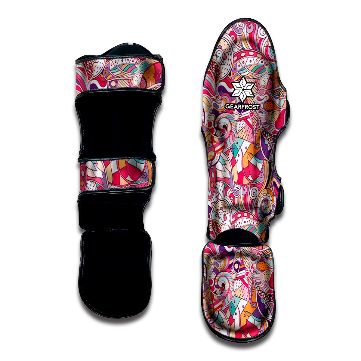 Pastel Bohemian Floral Pattern Print Muay Thai Shin Guard