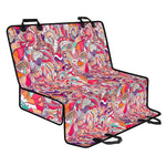 Pastel Bohemian Floral Pattern Print Pet Car Back Seat Cover