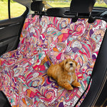 Pastel Bohemian Floral Pattern Print Pet Car Back Seat Cover