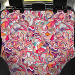 Pastel Bohemian Floral Pattern Print Pet Car Back Seat Cover