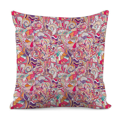 Pastel Bohemian Floral Pattern Print Pillow Cover