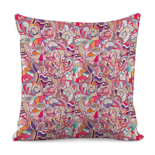 Pastel Bohemian Floral Pattern Print Pillow Cover