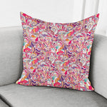 Pastel Bohemian Floral Pattern Print Pillow Cover