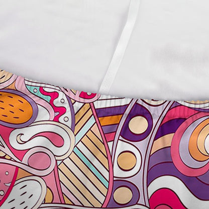 Pastel Bohemian Floral Pattern Print Sofa Cover