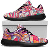 Pastel Bohemian Floral Pattern Print Sport Shoes GearFrost