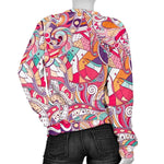 Pastel Bohemian Floral Pattern Print Women's Crewneck Sweatshirt GearFrost