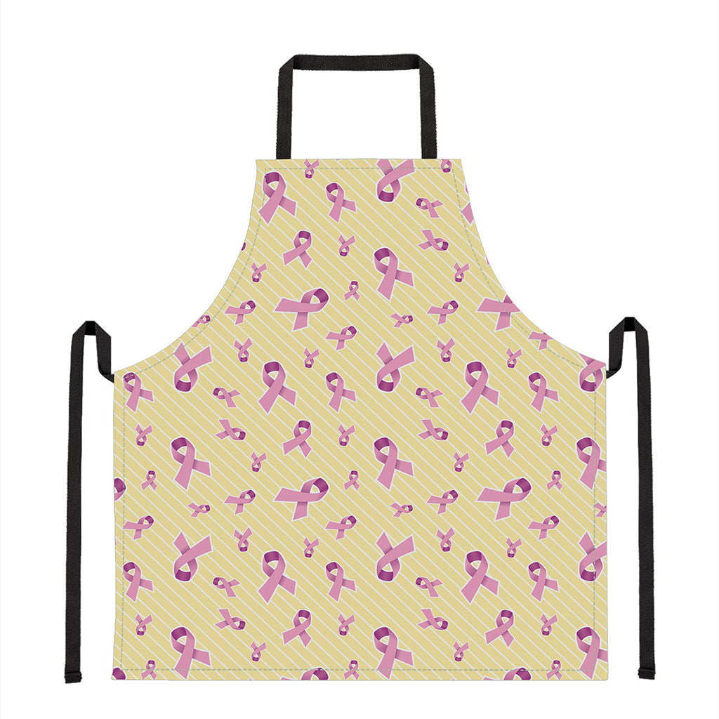 Pastel Breast Cancer Awareness Print Apron