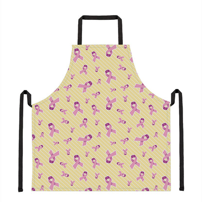 Pastel Breast Cancer Awareness Print Apron