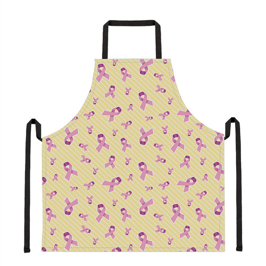 Pastel Breast Cancer Awareness Print Apron