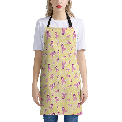 Pastel Breast Cancer Awareness Print Apron
