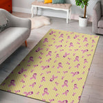 Pastel Breast Cancer Awareness Print Area Rug