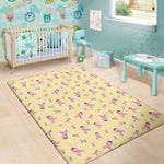 Pastel Breast Cancer Awareness Print Area Rug
