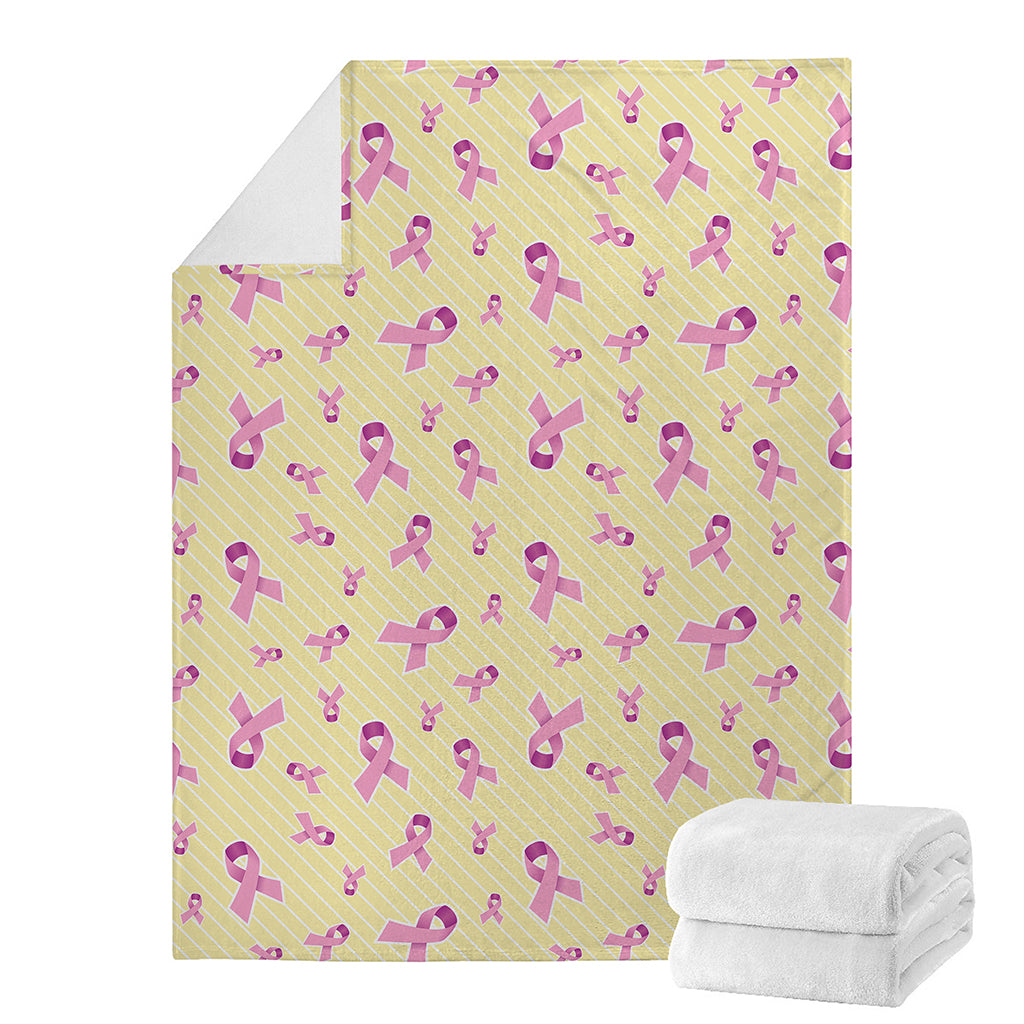 Pastel Breast Cancer Awareness Print Blanket