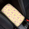 Pastel Breast Cancer Awareness Print Car Center Console Cover