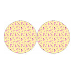 Pastel Breast Cancer Awareness Print Car Coasters