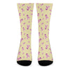 Pastel Breast Cancer Awareness Print Crew Socks