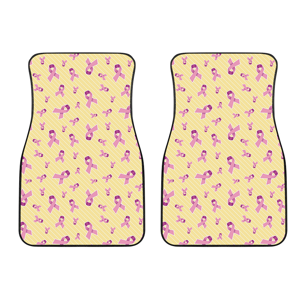 Pastel Breast Cancer Awareness Print Front Car Floor Mats