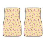 Pastel Breast Cancer Awareness Print Front Car Floor Mats