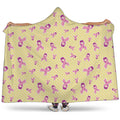 Pastel Breast Cancer Awareness Print Hooded Blanket