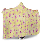 Pastel Breast Cancer Awareness Print Hooded Blanket