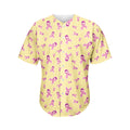 Pastel Breast Cancer Awareness Print Men's Baseball Jersey
