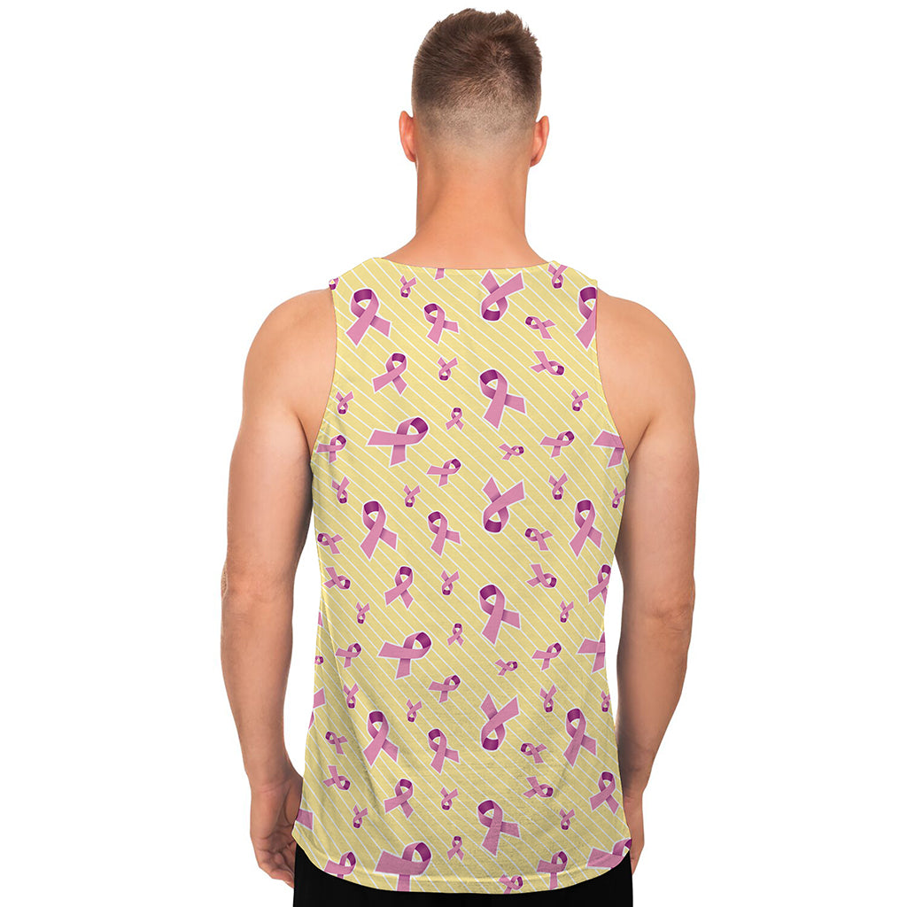 Pastel Breast Cancer Awareness Print Men's Tank Top