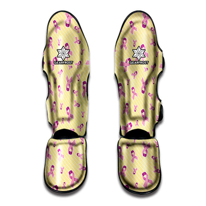 Pastel Breast Cancer Awareness Print Muay Thai Shin Guard