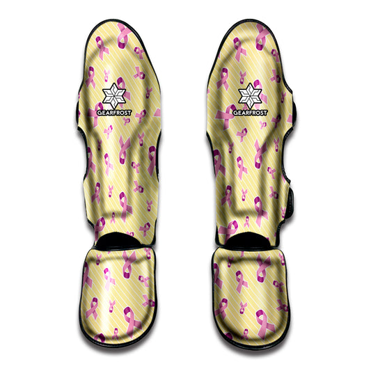 Pastel Breast Cancer Awareness Print Muay Thai Shin Guard